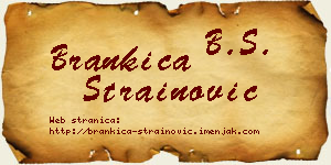 Brankica Strainović vizit kartica